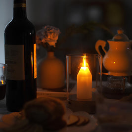 LED Candle Lamp, Rechargeable Flameless Candle with Hand Wave Control, 5in
