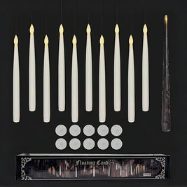 Floating Candles with Wand Remote, Flameless LED Hanging Candles, 10+ Pack