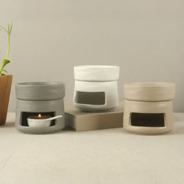 Ceramic Oil Diffuser, Tealight Essential Oil Burner & Wax Warmer, 11 Colors