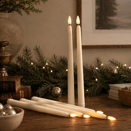 Flameless Taper Candles with Remote, LED Chandelier Candlesticks, 11in