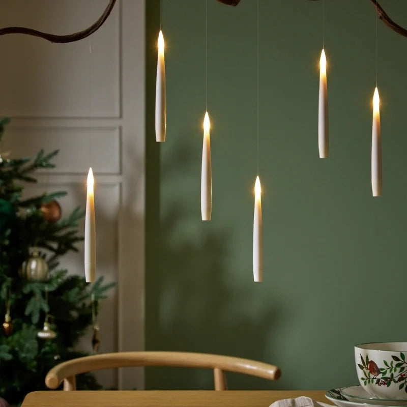Floating Candles with Wand Remote, Flameless LED Hanging Candles, 10+ Pack