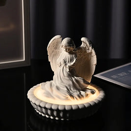 Angel Night Light, Rechargeable Gypsum Aroma Diffuser Lamp, Dimmable, 5in