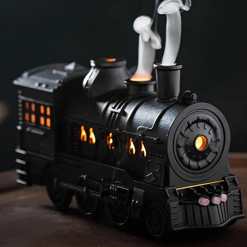 Train Humidifier, Steam Locomotive Essential Oil Diffuser, 300ml, 2 Colors