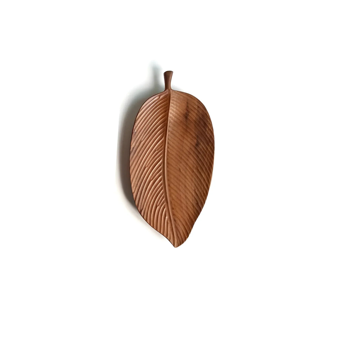 Walnut Wood Serving Tray, Leaf Shape Cheese Board & Tapas Tray, 9.8-18.9in