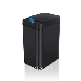 12L Sensor Afvalbak ABS Bewegingsgevoelige Afvalbak Keuken Badkamer Geurdicht Huishoudelijke Prullenbak - black