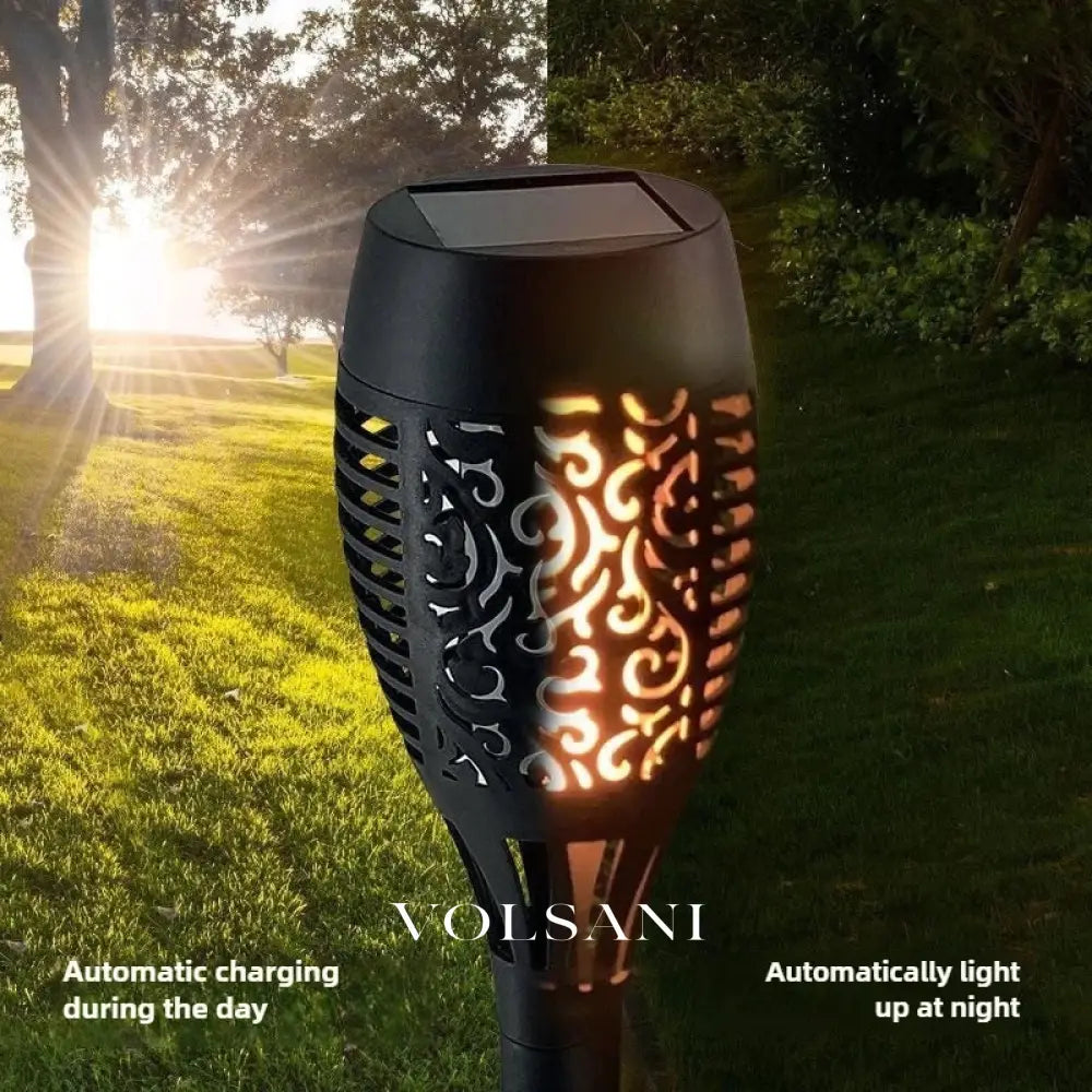 12LED Solar Flame Light Outdoor,Waterproof 12LEDs Torches Landscape Lamp for Outdoor Courtyard Garden Yard,Halloween