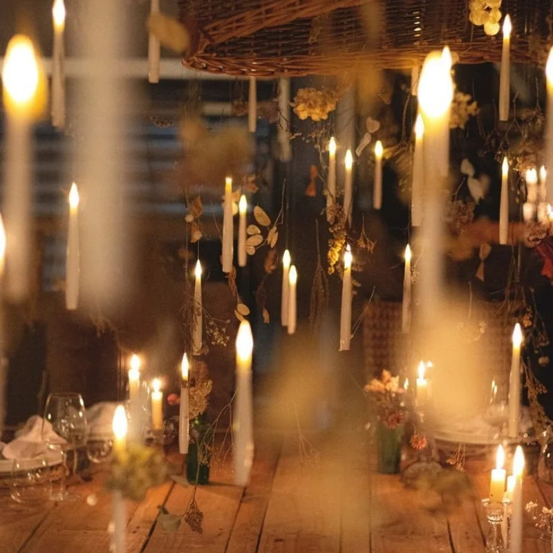 Floating Candles with Wand Remote, Flameless LED Hanging Candles, 10+ Pack