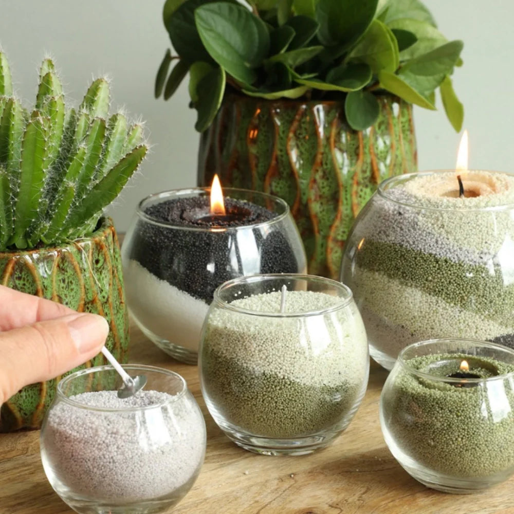 Candle Sand Kit with Wicks, Plant Based Wax, 1.1 lb, 120hr Burn, 10 Colors