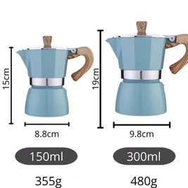 150/300ML Premium Aluminum Moka Pot Coffee Maker Handcrafted for Rich Flavor Italian Style for Home Outdoor Camping