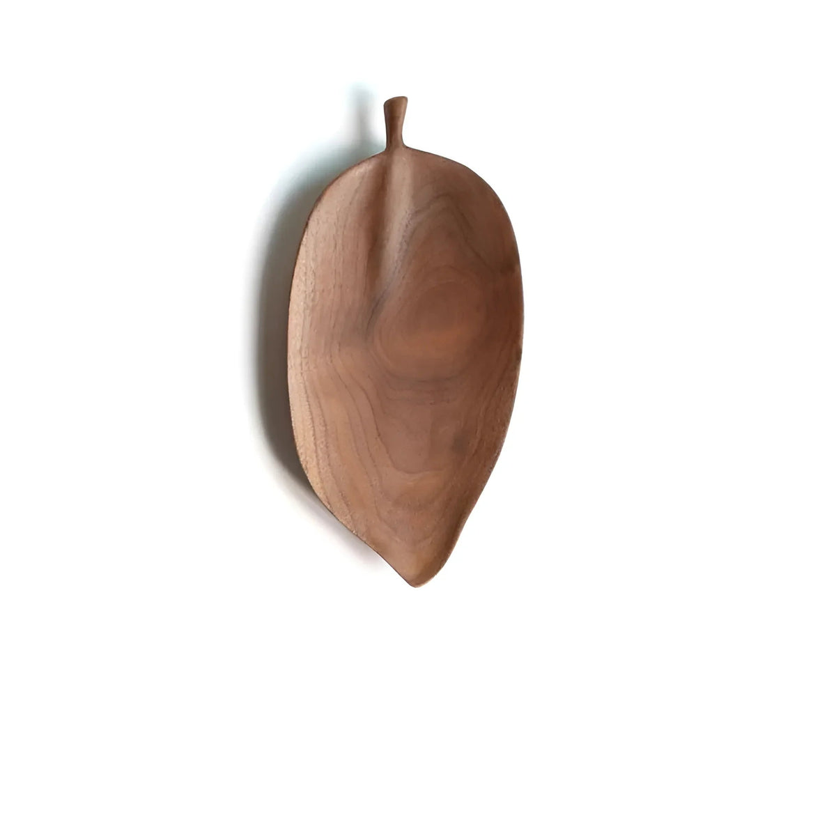 Walnut Wood Serving Tray, Leaf Shape Cheese Board & Tapas Tray, 9.8-18.9in