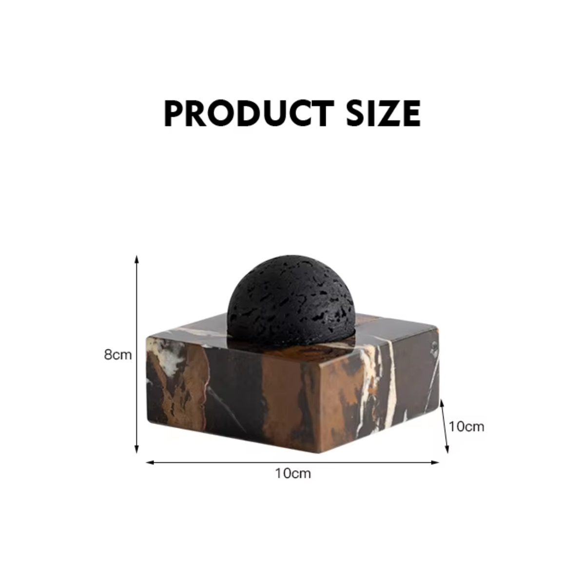 Marble Lava Stone Oil Diffuser, No Electricity Aromatherapy Diffuser, 3.9in