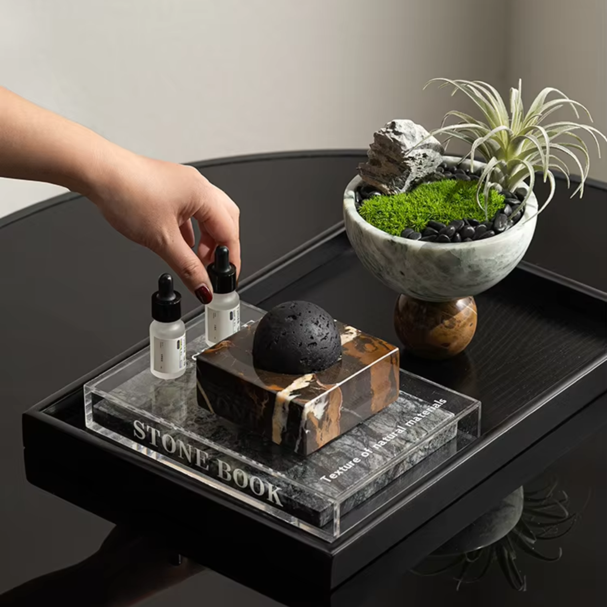 Marble Lava Stone Oil Diffuser, No Electricity Aromatherapy Diffuser, 3.9in