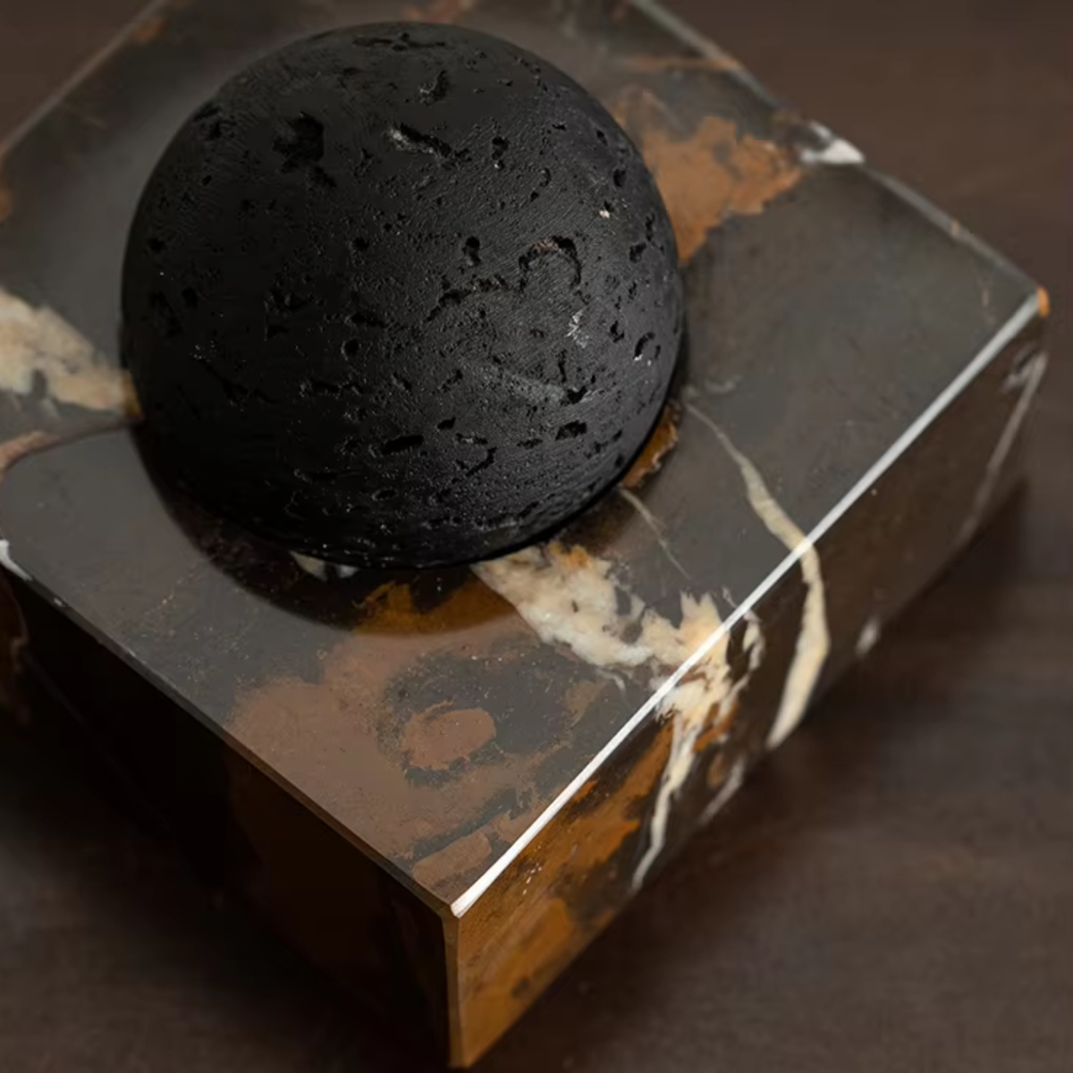 Marble Lava Stone Oil Diffuser, No Electricity Aromatherapy Diffuser, 3.9in