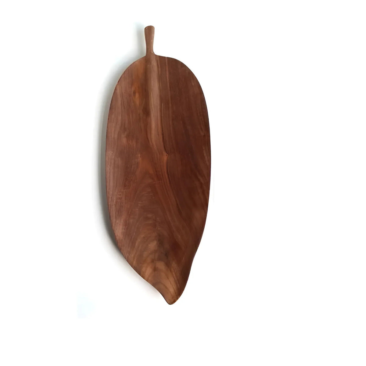 Walnut Wood Serving Tray, Leaf Shape Cheese Board & Tapas Tray, 9.8-18.9in
