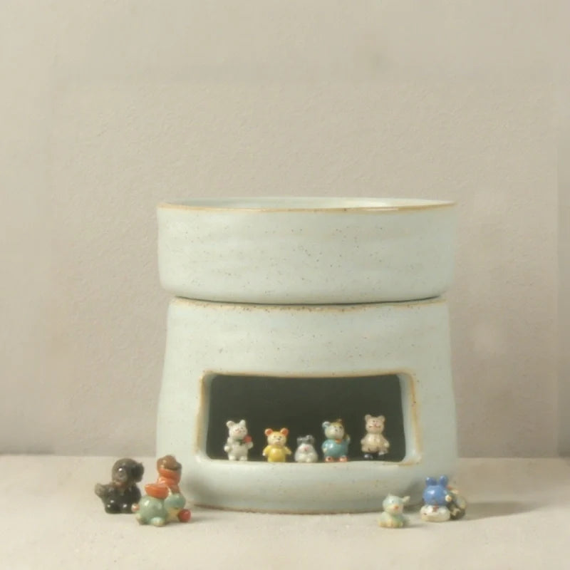 Ceramic Oil Diffuser, Tealight Essential Oil Burner & Wax Warmer, 11 Colors