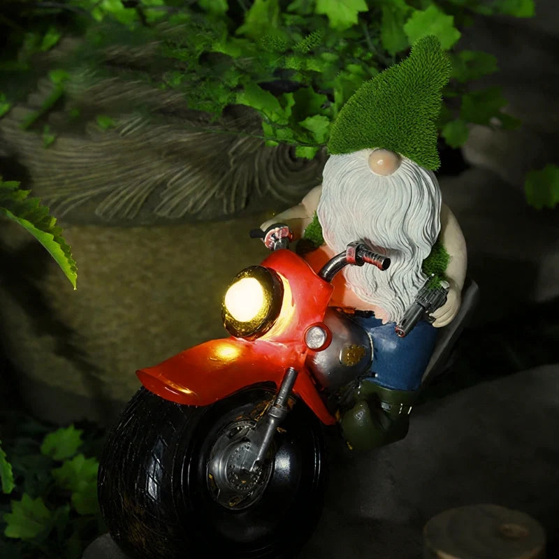 Solar Garden Gnomes, Light Up Resin Gnome Statues, Dusk Sensor, 6 Styles