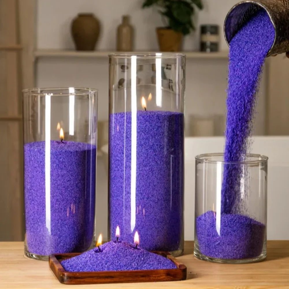 Candle Sand Kit with Wicks, Plant Based Wax, 1.1 lb, 120hr Burn, 10 Colors