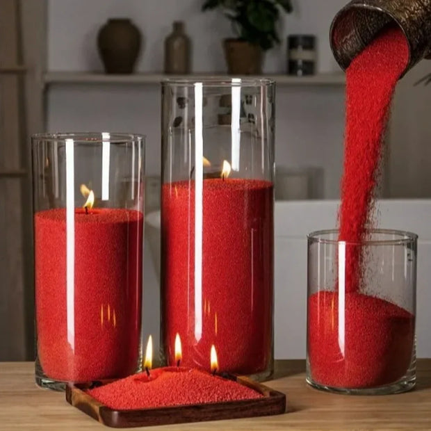 Candle Sand Kit with Wicks, Plant Based Wax, 1.1 lb, 120hr Burn, 10 Colors