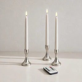 Flameless Taper Candles with Remote, LED Chandelier Candlesticks, 11in