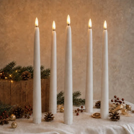 Flameless Taper Candles with Remote, LED Chandelier Candlesticks, 11in