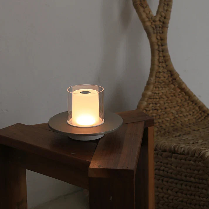 Cordless Candle Lamp, Rechargeable LED Table Lamp, Hand Wave Dimming, 6in