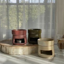 Ceramic Oil Diffuser, Tealight Essential Oil Burner & Wax Warmer, 11 Colors