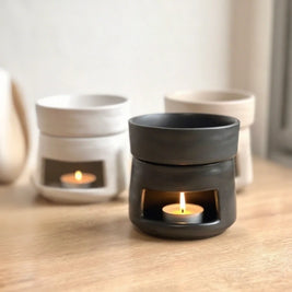 Ceramic Oil Diffuser, Tealight Essential Oil Burner & Wax Warmer, 11 Colors