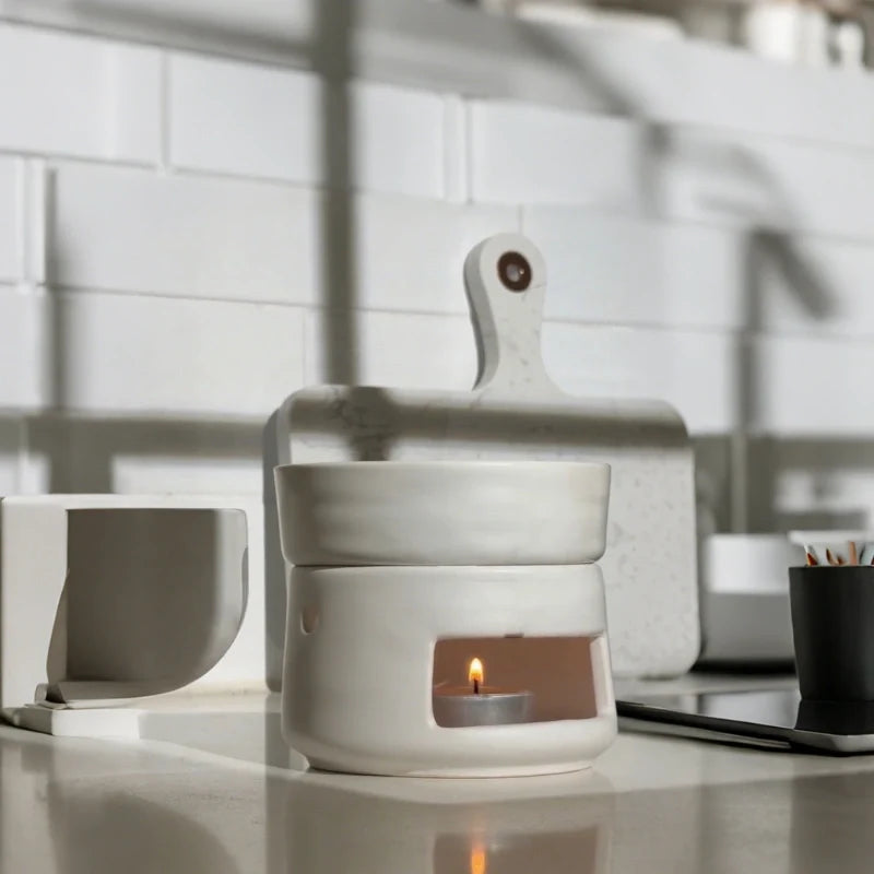 Ceramic Oil Diffuser, Tealight Essential Oil Burner & Wax Warmer, 11 Colors