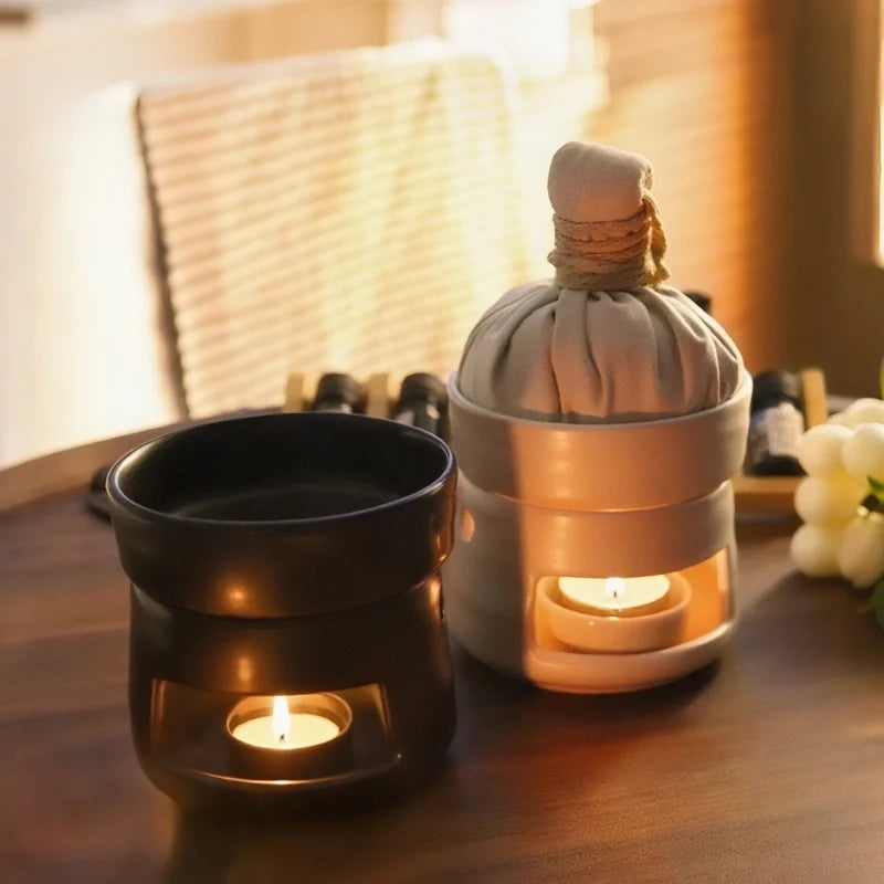 Ceramic Oil Diffuser, Tealight Essential Oil Burner & Wax Warmer, 11 Colors