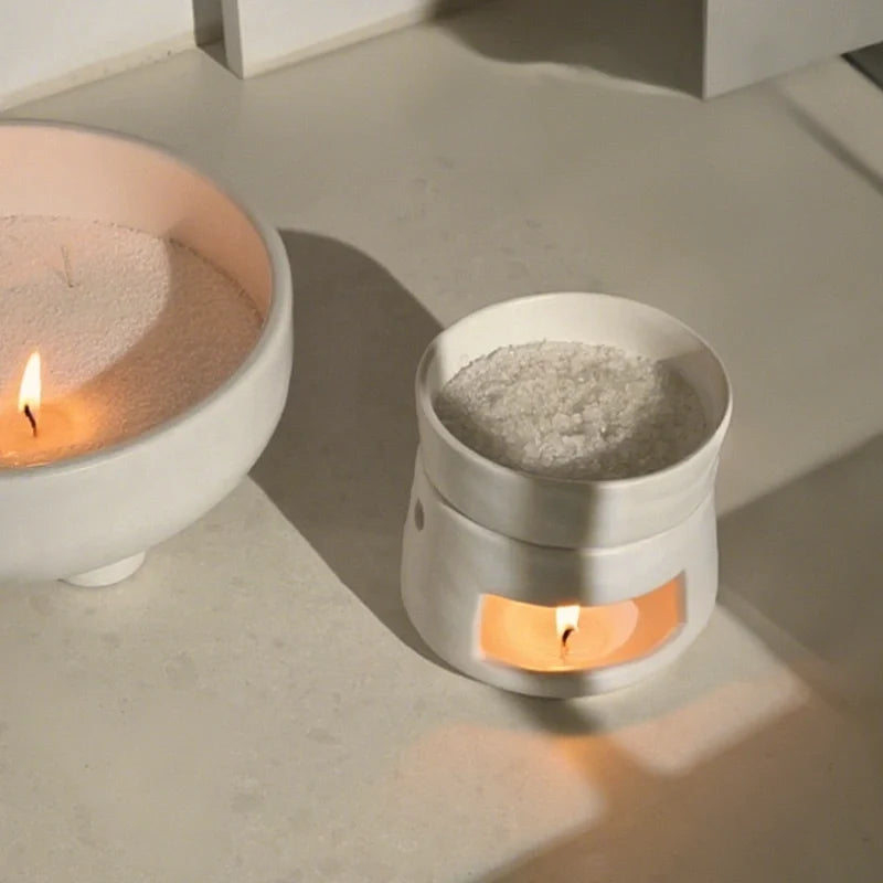 Ceramic Oil Diffuser, Tealight Essential Oil Burner & Wax Warmer, 11 Colors