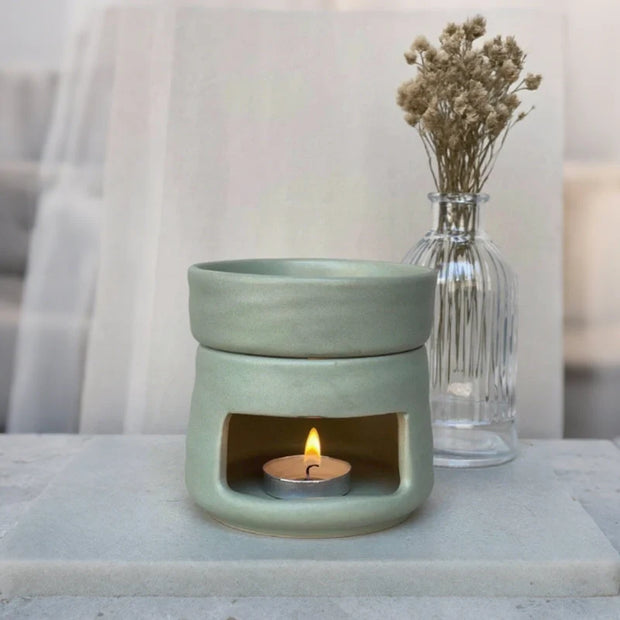 Ceramic Oil Diffuser, Tealight Essential Oil Burner & Wax Warmer, 11 Colors