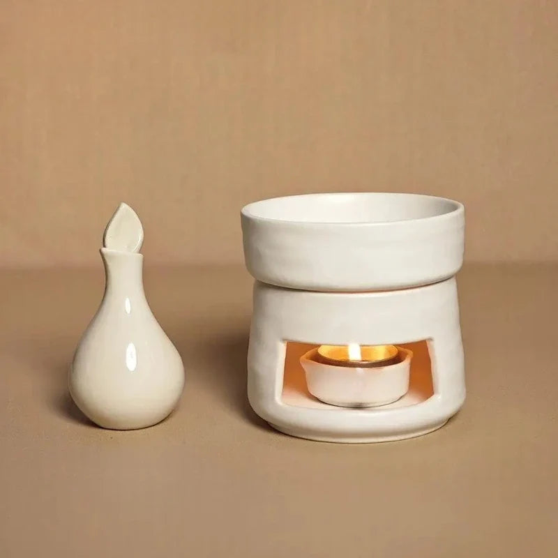 Ceramic Oil Diffuser, Tealight Essential Oil Burner & Wax Warmer, 11 Colors