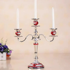 Candelabra, Vintage Taper Candle Holder, Floral Detail, 3 or 5 Arm, 14in