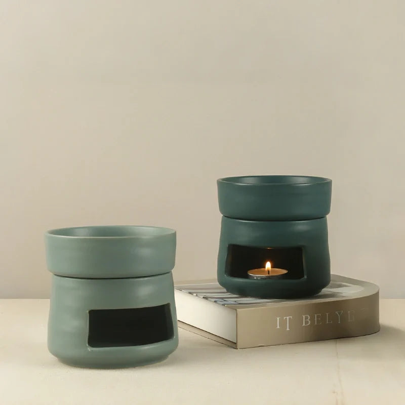 Ceramic Oil Diffuser, Tealight Essential Oil Burner & Wax Warmer, 11 Colors