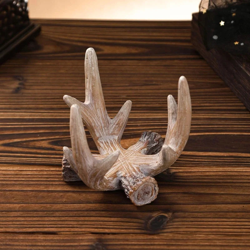 Antler Candle Holder, Sculpted Resin Cup Candle Holder, Woodland, 3.5in