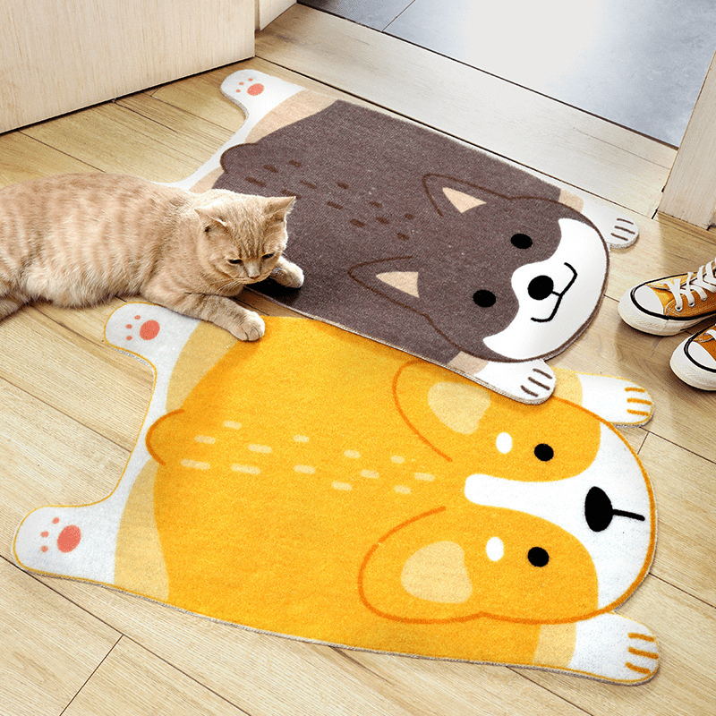 Animal Motif Floor Mat, Soft Non Slip Kitchen, Hallway & Bathroom Mat, Machine Washable, 2 Designs