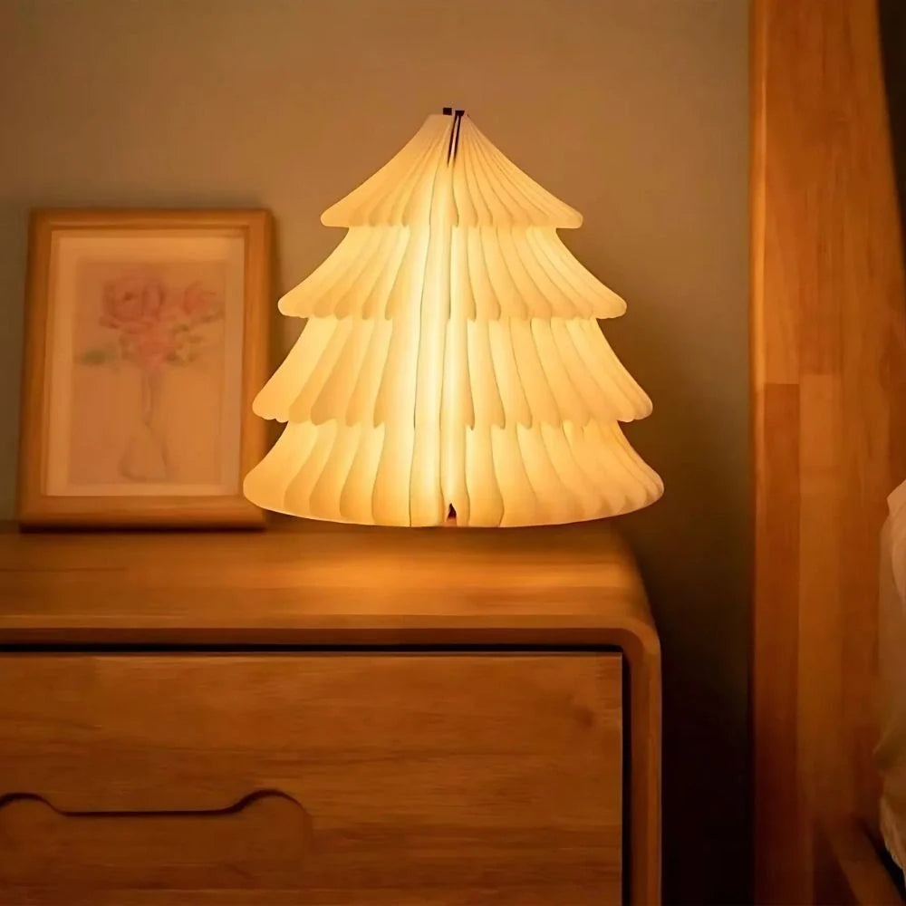 Book Lamp, Folding Wooden Book Light, Rechargeable LED, Walnut or Maple