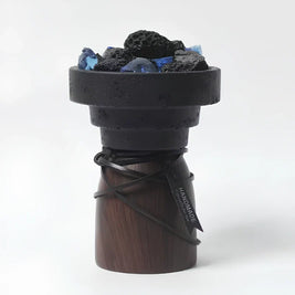 Cement Candle Holder, Concrete & Wood Bowl for Wax Sand or Cup Candles