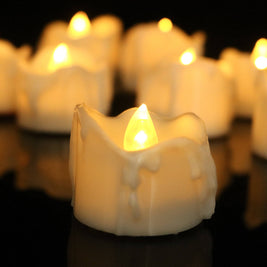 Battery Tea Lights, Flameless LED Tealight Candles, 12 Pack, 60hr, 1.1in