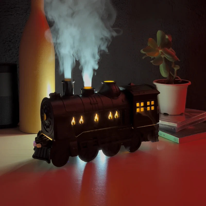Train Humidifier, Steam Locomotive Essential Oil Diffuser, 300ml, 2 Colors