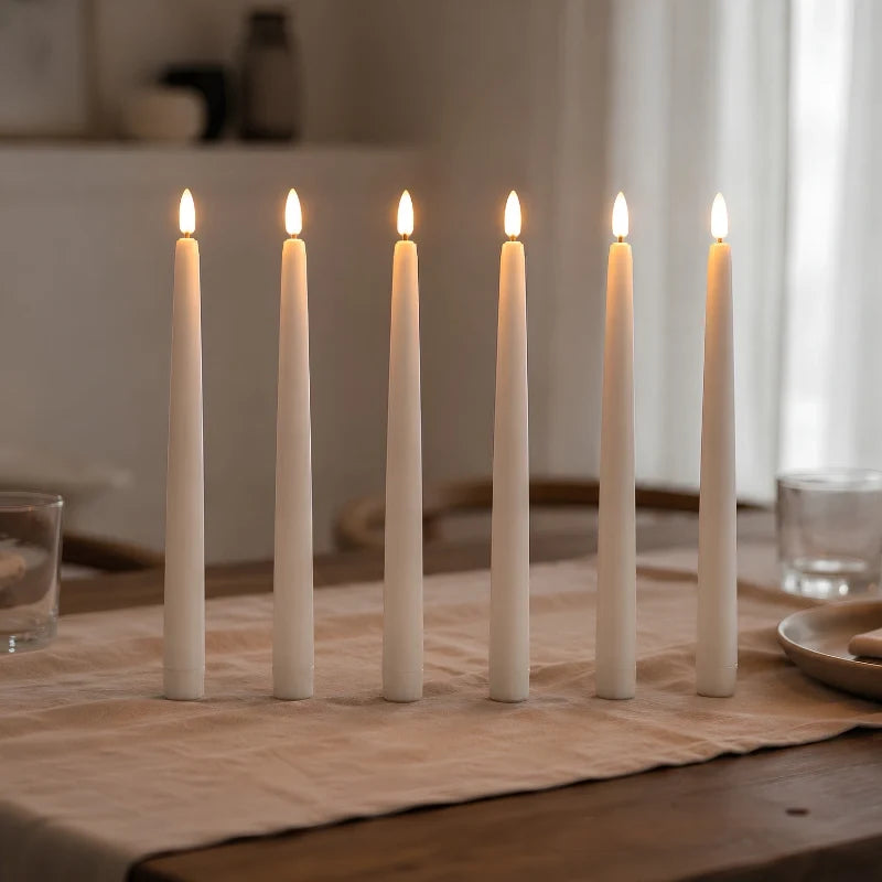 Flameless Taper Candles with Remote, LED Chandelier Candlesticks, 11in
