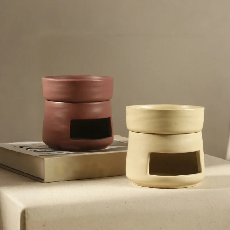 Ceramic Oil Diffuser, Tealight Essential Oil Burner & Wax Warmer, 11 Colors
