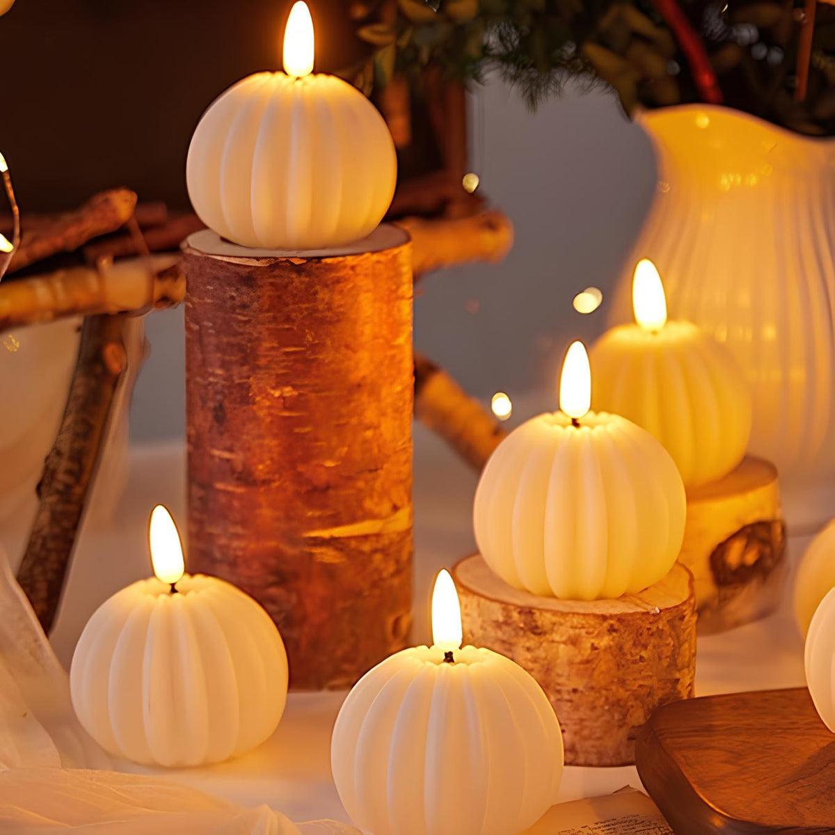 Flameless Candles, Battery Operated LED Pillar Candles, Flicker, 7 Styles