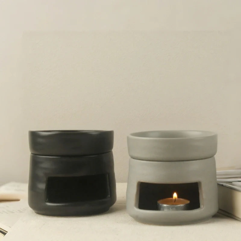 Ceramic Oil Diffuser, Tealight Essential Oil Burner & Wax Warmer, 11 Colors