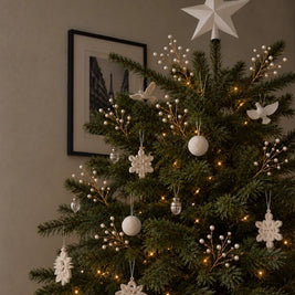 Christmas Tree Picks, Beaded Pearl & Crystal Look Branches, 10-40 Pack
