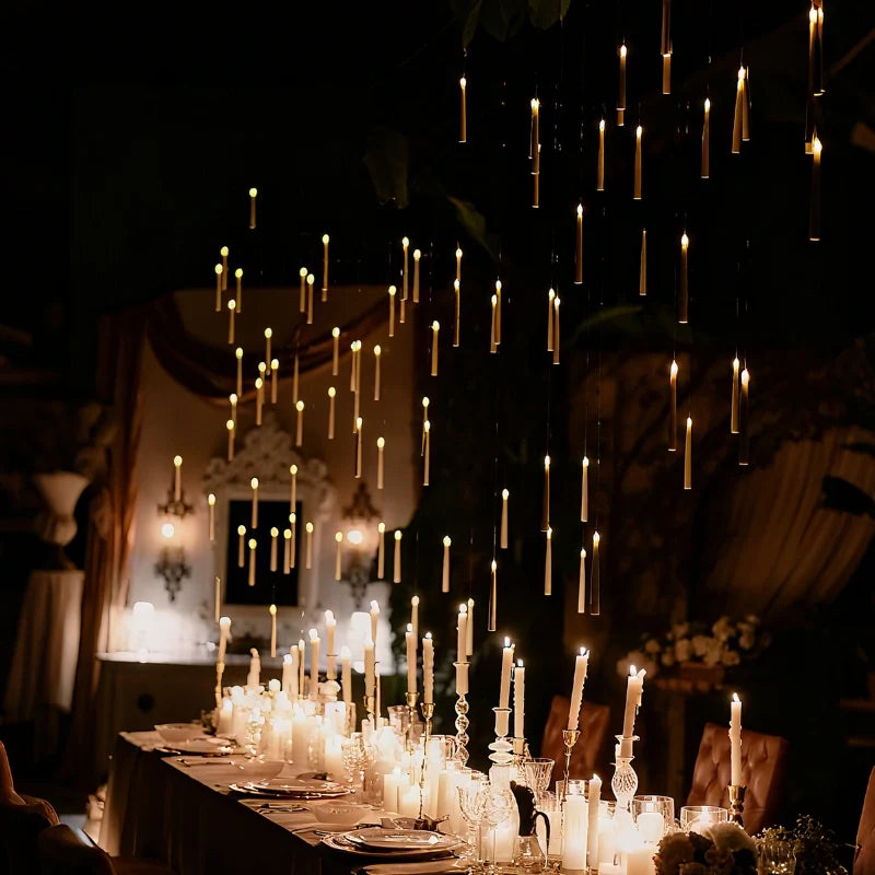 Floating Candles with Wand Remote, Flameless LED Hanging Candles, 10+ Pack