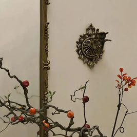 Wall Candle Holder, Vintage Iron Wall Sconce for Taper Candles, Scrollwork