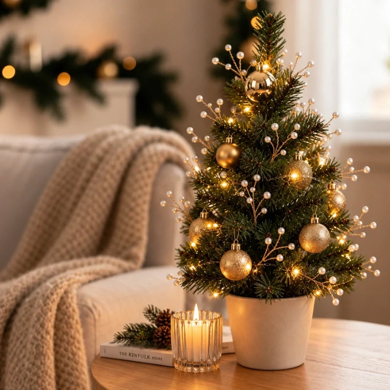 Christmas Tree Picks, Beaded Pearl & Crystal Look Branches, 10-40 Pack