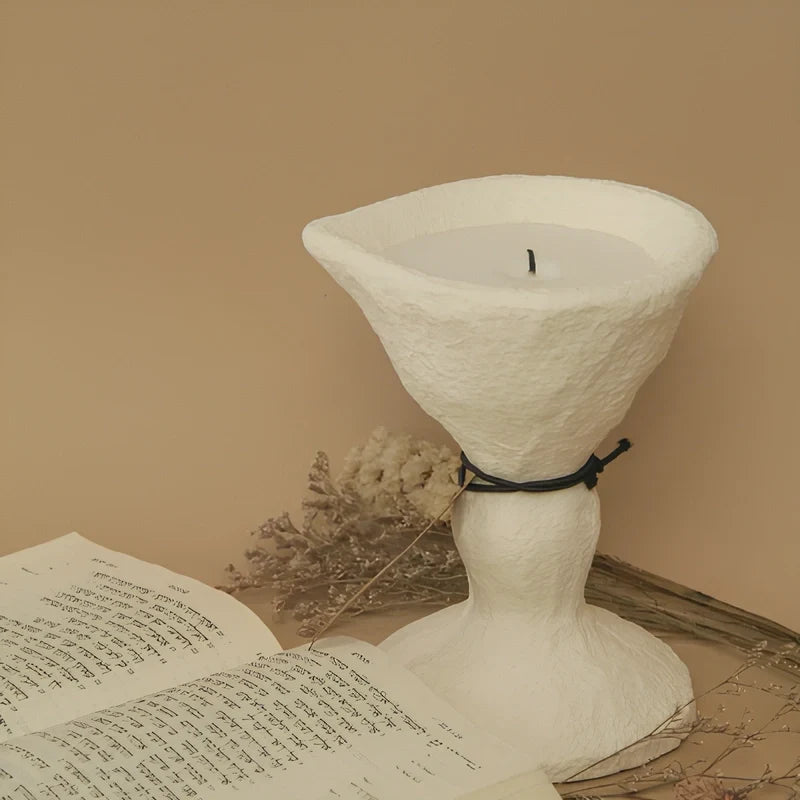 Concrete Candle Holder, Handcast Cement Cup Candle Holder, Nordic, 4 Shapes
