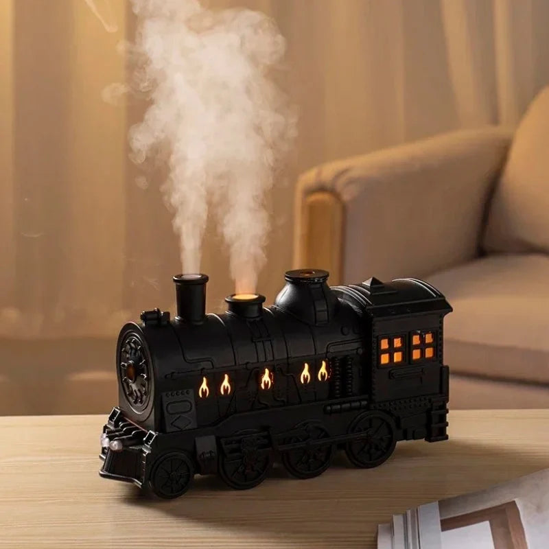 Train Humidifier, Steam Locomotive Essential Oil Diffuser, 300ml, 2 Colors